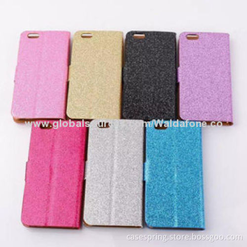 PU Leather Case for iPhone 6, with Silk Texture, Without Removing Skin